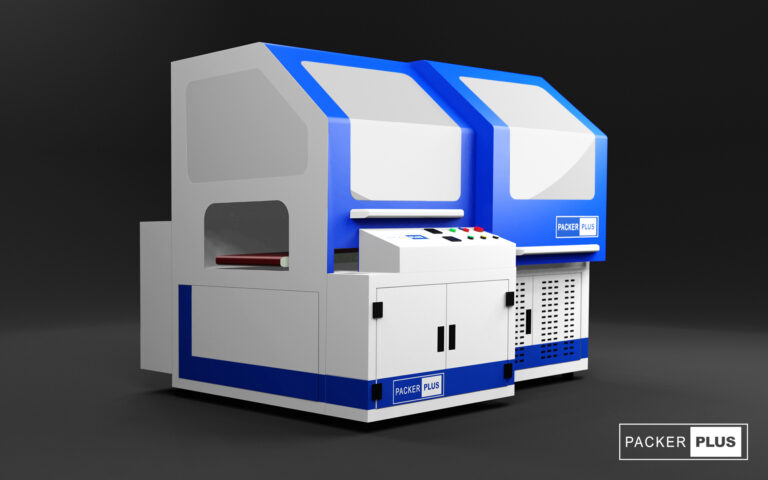 Maszyna do automatycznego pakowania paczek Packer Plus P400 - widok boczny